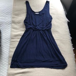 Navy blue cotton sundress